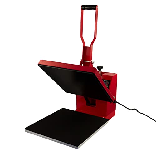 Prensa Térmica 38x38cm para Sublimación Camisetas Bolsas Carcasas Móviles y Alfombras de Ratón Impresora Máquina de Transferencia Digital Pantalla Táctil Presión Ajustable Tinta Vinilo 10 Hojas GRATIS