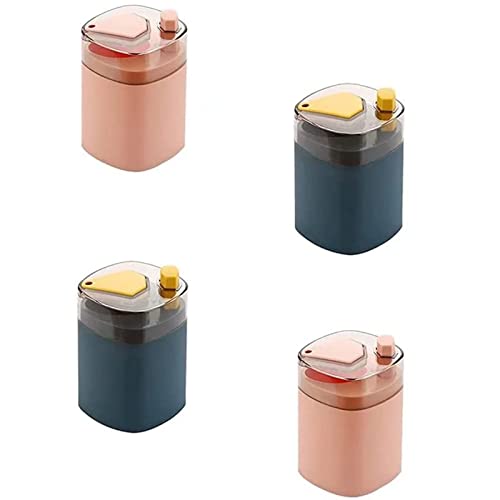 Dispensador automático de palillos de dientes de 4 piezas, caja de palillos de plástico portátil, con función automática de palillo de dientes emergente (no se incluyen los palillos de dientes)