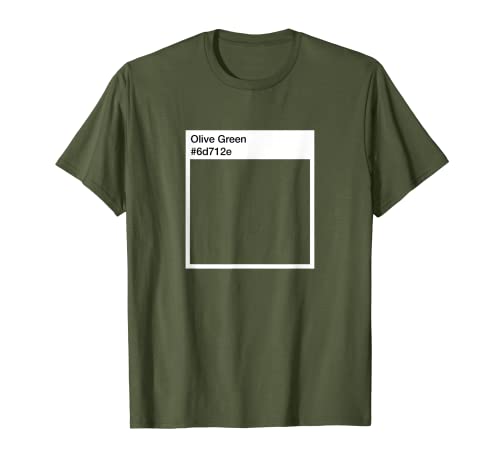 Disfraz de Halloween fácil Muestra de pintura de color verde oliva Camiseta