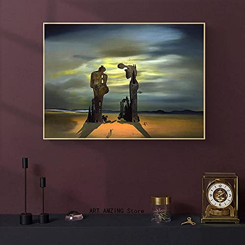 SXXRZA Cuadro de Cartel 70x80cm sin Marco Salvador Dali Recuerdos arqueológicos Xiaomi Angelus Pintura Lienzo póster Cuadro decoración de Dormitorio