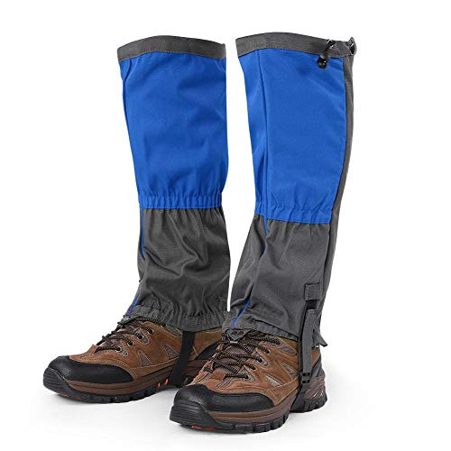 Gaiter Legging，1 Par Polainas de Legging de Nieve Unisex Lluvia Pierna Polainas al Aire Libre Impermeables Botas Deportivas Senderismo Caminar Escalada Ciclismo Leggings(45.50*19.70*2.50cm azul)