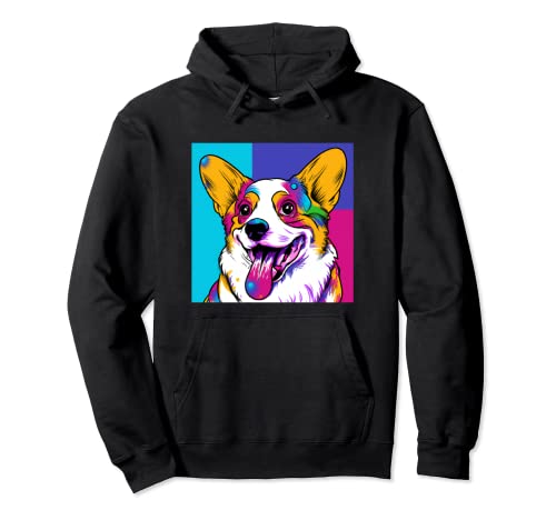 Corgi Art Pop Pintura moderna contemporánea Sudadera con Capucha