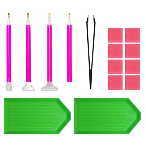 GNAUMORE DIY Herramientas Dibujo Diamante,Diamond Painting Completo Kit,Diamond Art Kit,Traje Pintura Diamantes,Pintura Diamantes Paisajes,Fácil de Usar.(Juego de 15 Piezas)