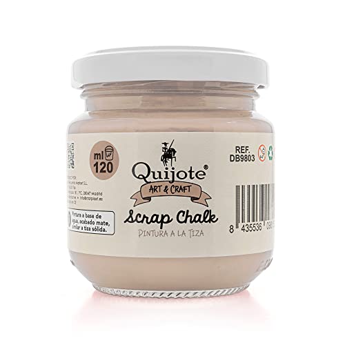 PINTURA A LA TIZA QUIJOTE PAPER WORLD - Chalk paint, a base de agua, 120ml, para muebles, madera, metal, cerámica, piedra, escayola, vidrio - ARENA.