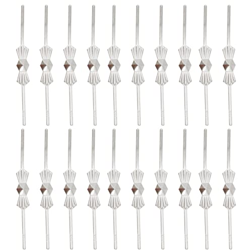 OSALADI Candelabro Corbatín Pin 200 Piezas Clips de Pajarita Clips de Mariposa de Metal Lámpara de Araña Conectores de Corbata de Lazo para Sujetar Piezas de Cuentas de Cristales