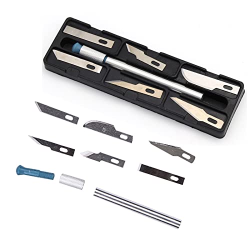 Bisturíes Bellas Artes,Bisturi,Cutter Precision,Bisturi Quirurgico,Papel Cutter Pen,Con 6 cuchillas Reemplazables,Cuchillo de Bolsillo Multifuncional Bricolaje,Herramienta para Hacer Tallados