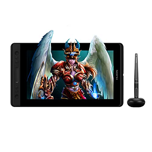 HUION Kamvas Pro 13 Tableta Gráfica con Pantalla, 120% sRGB, Monitor de Dibujo Laminado Completo, Pantalla de Lápiz Full HD de 13,3 Pulgadas y Lápiz Digital Preciso para Diseño Digital, con Soporte