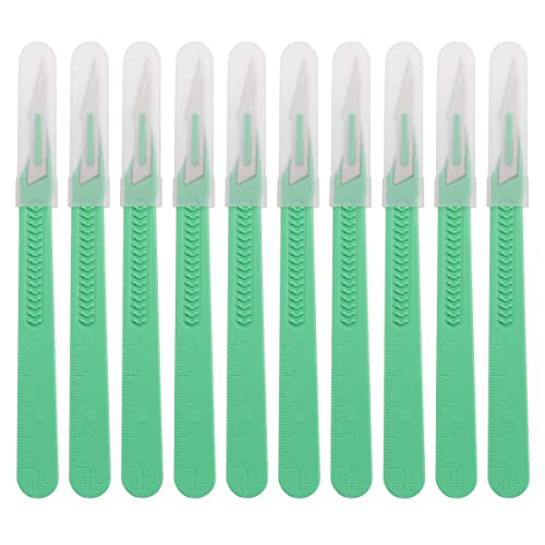 UKCOCO 10 piezas desechables de plástico cuchillo quirúrgico bisturí multifunción Scrapbooking artesanía herramientas cuchillo de talla (SS-1)