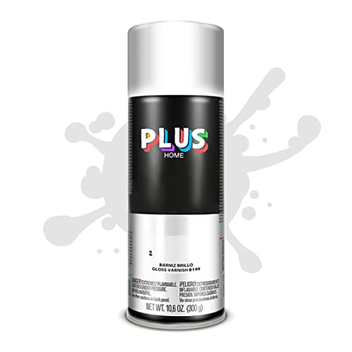 Pintura Spray 520cc para pintar todo tipo de super cies: madera, metal, cartón, tela, piedra, bra de vidrio, plásticos rígidos, etc para bricolaje y DIY.Barniz Brillo (Ral:B199)(Paquete de 1 )