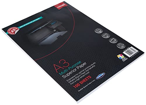 Premier Stationery Depot - Papel para fotocopiadora (paquete de 100 hojas, A3, 80 g/m²)