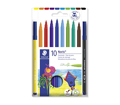 STAEDTLER Rotulador Noris 326 punta fibra caja 10 colores, 326 C10 ST