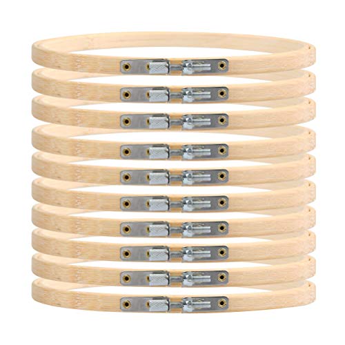 CENBEN Bastidor para Bordar de 15 cm, Aro de Bordado de Madera para Punto de Cruz, Manualidades, Ganchillo, Costura,Bastidor de Madera para Bordar,Círculo de Bambú Redondo,6 Pulgadas