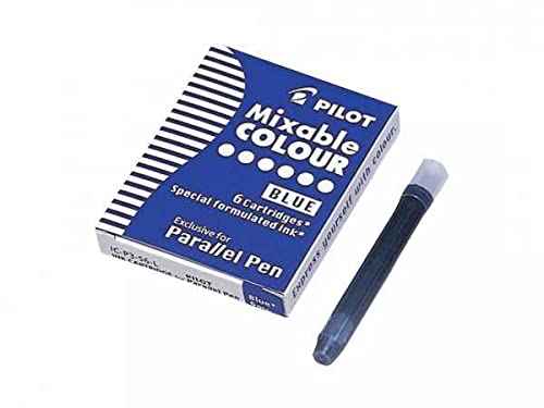 PILOT Lot de 3 Boites de 6 Cartouches d'encre pour stylo Parallel Pen Bleu