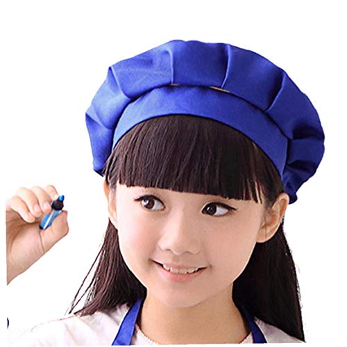 Hornear Sombrero Del Cocinero Chef Kid Niños Del Sombrero Del Sombrero Muchachos De Niñas Comida Servicio Trabajo De La Cocina Caps Sólido Plisado Sombreros De Copa Pintura