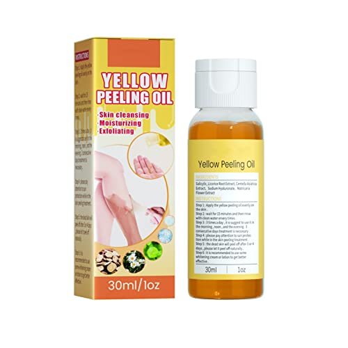 Aceite Peeling de 30 Ml para Piel Amarilla Oscura, Aceite Peeling Amarillo Extrafuerte para Exfoliar la Piel, Blanquear y Suavizar la EliminacióN de Callos para el Cuerpo Todo Tipo de Piel