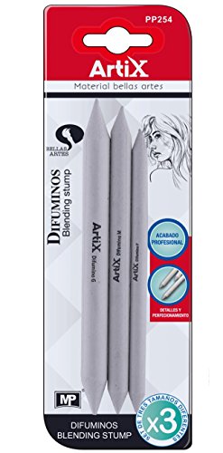 Artix PP254 - Pack de 3 difuminos, color blanco