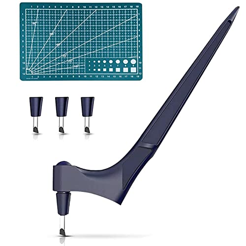 Juego de Cuchillos de Corte de Arte, Craft Cutting Tools, Inoxidable Herramienta de Corte Arte, con 3 Cuchillas de Repuesto y 1 Alfombrilla de Corte, para Manualidades, Álbumes de Recortes