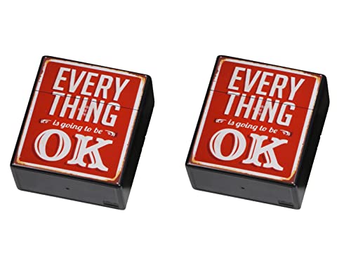 2 cajas de cigarrillos XXXL, color rojo, para 40 cigarrillos cada uno, de plástico, accesorios para fumar