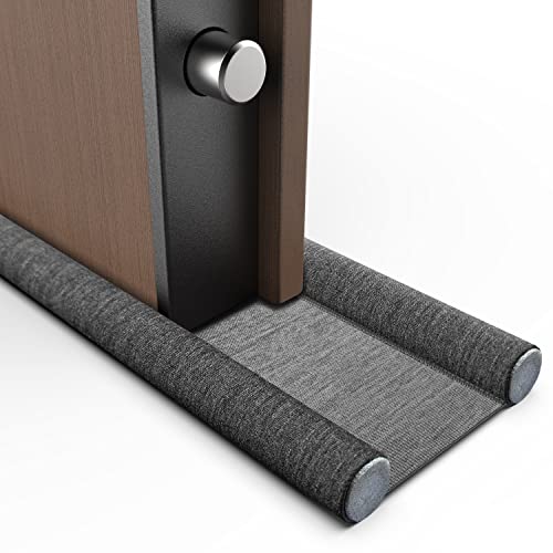 Burlete para puertas blindadas y puertas interiores y exteriores de 5 a 10 cm de grosor | Evita fugas e infiltración de polvo, agua, luz, insectos y ruidos (gris)