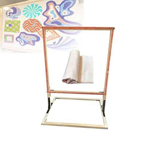 YBaoTuu Marco para Acolchado De Alfombras, Bastidor para Alfombras con Soporte, Pistola para Alfombras, Tejido Acolchado, Kit De Bastidor para Pistola para Acolchado Grande-70cm