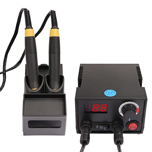 Kit de quemador de madera de 60 W, 0-700 ℃, temperatura ajustable, máquina de pirografía digital, pirografía con 20 puntas de alambre de pirografía, doble pluma