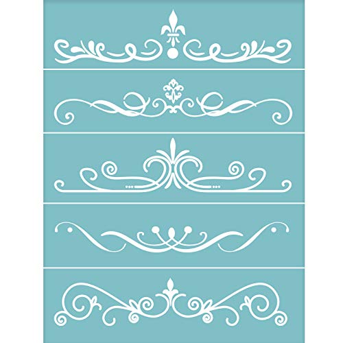 OLYCRAFT Plantilla Autoadhesiva para Serigrafía, Plantillas Reutilizables para Pintar En Camisetas de Tela de Madera, Decoración de Pared Y Hogar, Patrones de Corona