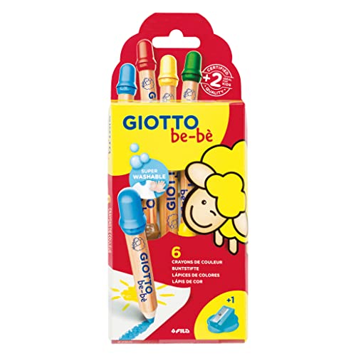 Giotto Be-Bè Súper Lápices Estuche 6 Uds. + Sacapuntas