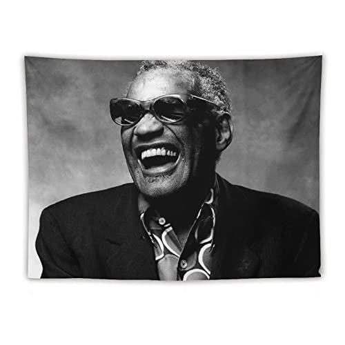 DEODEO Ray Charles - Póster de arte pictórico de 7 tapices para pared, pintura de poliéster, regalo para sala de estar, decoración de dormitorio, obras de arte, 60 x 80 pulgadas