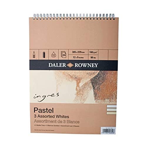 Álbum Espiral ideal para Pastel DALER ROWNEY Ingres, de Formato 15 x 23 cm, con 24 Hojas de Papel de 160 g/m2 de Grano Texturado