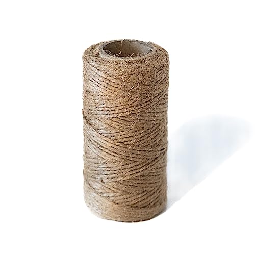 Chinchilla® Hilo de yute, aprox. 2,0 mm de diámetro, color natural, bobinas de 50 m, cuerda de yute, hilo de encuadernación, cordón de yute, perfecto para manualidades, embalaje y más!