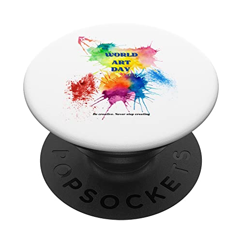Arte del Día del Arte Mundial Artista Pintura Gráficos Arte PopSockets PopGrip Intercambiable