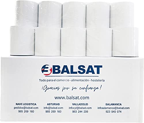 BALSAT Rollo Ticket 80x80 Termico - 100 ud. Papel Impresoras TPV