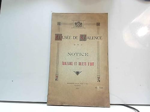 Notice tableaux et objets d'art 1914