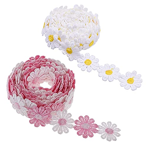 Tucireat Puntilla 10 Yards Encajes para Decora Puntillas para Costura Encaje de Margaritas Decoración de Encaje Pasamanerias de Costura Parches para Tela Puntillas de Encaje para Costura