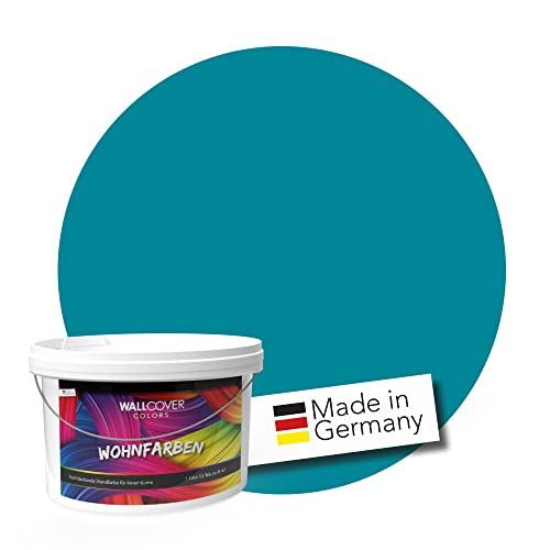 WALLCOVER Colors Pintura Mural Azul Petróleo Azul Turquesa Para Interior 2,5 L Pintura Interior Mate Fabricado en Alemania