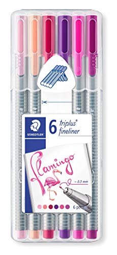 Staedtler 334 SB6CS6. Rotuladores Triplus Fineliner. Caja con 6 marcadores de colores brillantes.