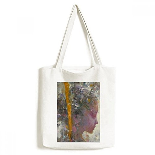 DIYthinker XJJ Pintura al óleo China Opera Medio Ambiente Bolsa de Mano Bolso de Las Compras Craft Lavable
