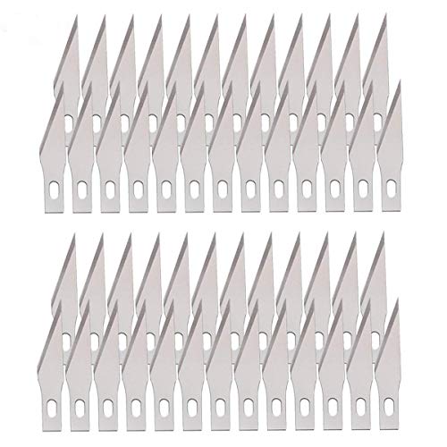 URPIZY 100 Piezas 11# Cuchillas para Multi Tool Craft Precision Cutter - Cuchilla de Repuesto para Hobby Crafts, Grabado, DIY Art Work