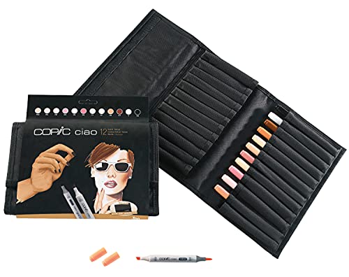 Copic Ciao - Set de rotuladores (12 unidades, para dibujar manga), colores carne