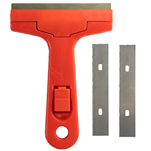 Rasqueta con 2 Hojas de Recambio - Rascador Vitrocerámica Cocina, Azulejos y Vidrio