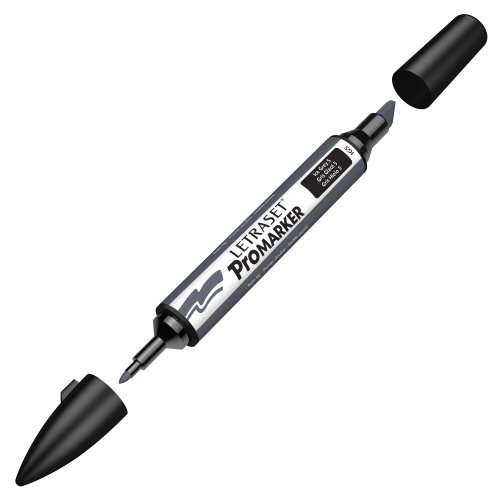 Letraset - Rotulador de doble punta, gris