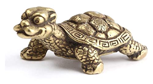 Llavero estatua puro cobre longevidad tortuga estatua escultura mini bronce tortuga estatuilla estatuilla animal té mascota decoración adornos moderno casa sala de estar decoración afortunado feng shu