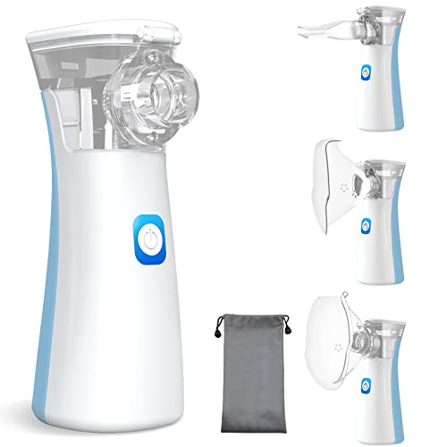 Nebulizador Portatil para Niños y Adultos, Aerosoles Nebulizador para el tratamiento de enfermedades respiratorias, Inhalador Nebulizador Inalámbrico para Hogar y Viajes