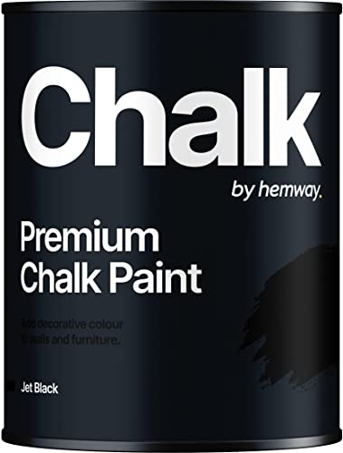 Hemway Negro tiza pintura mate acabado de la pared y la pintura de muebles 1L / 35 oz elegante lamentable de la vendimia calcárea (más de 50 colores disponibles)