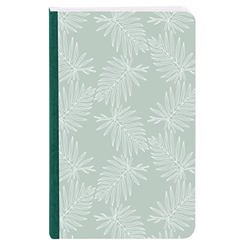 Clairefontaine ES 115765C - Cuaderno de tapa blanda con estampados de plantas - 9x14 cm 144 páginas rayadas 90 g papel blanco - Lona trasera - 2 efectos visuales, entrega aleatoria