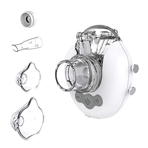 FEELLIFE Nebulizador Portatil Maquina De Aerosoles Inhalador, Para El Tratamiento De Tos, Asma, Enfermedades Respiratorias Superiores E Inferiores En Niños Y Adultos, Tasa De Atomización Ajustable