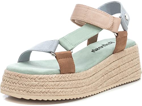 REFRESH - Sandaliacierre adherente para mujer, color: verde, talla: 39