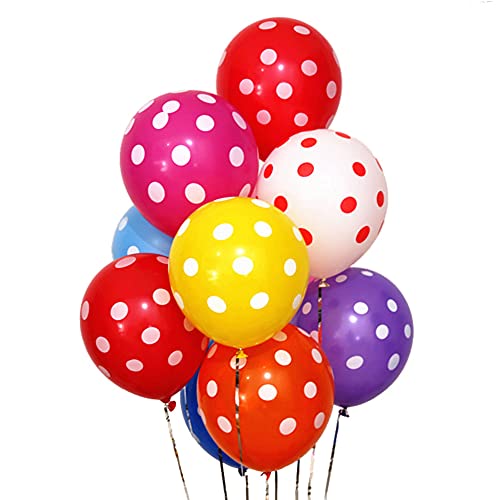 Globos de látex de lunares de 12 pulgadas, utilizados para fiestas infantiles, cumpleaños, bodas, fiestas de Pascua, fiestas de carnaval.