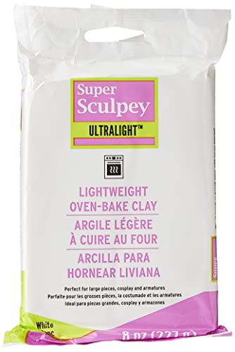 Sculpey Super Arcilla polimérica, Blanco, 8 oz (227 g)