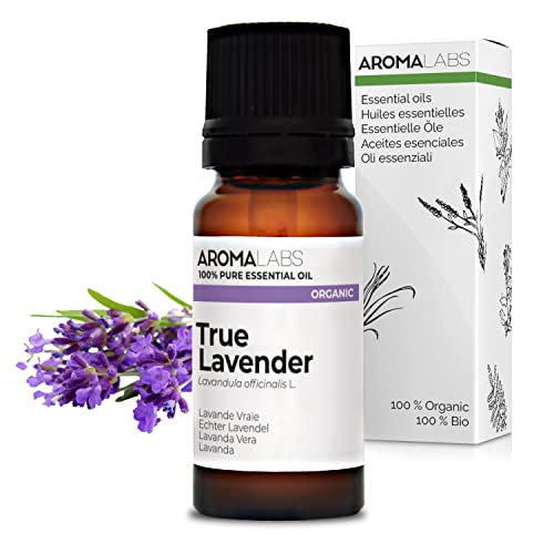 BIO - Aceite Esencial LAVANDA - 10mL - 100% Puro, Natural, Quimiotipado y Certificado AB - AROMA LABS (Marca Francesa)